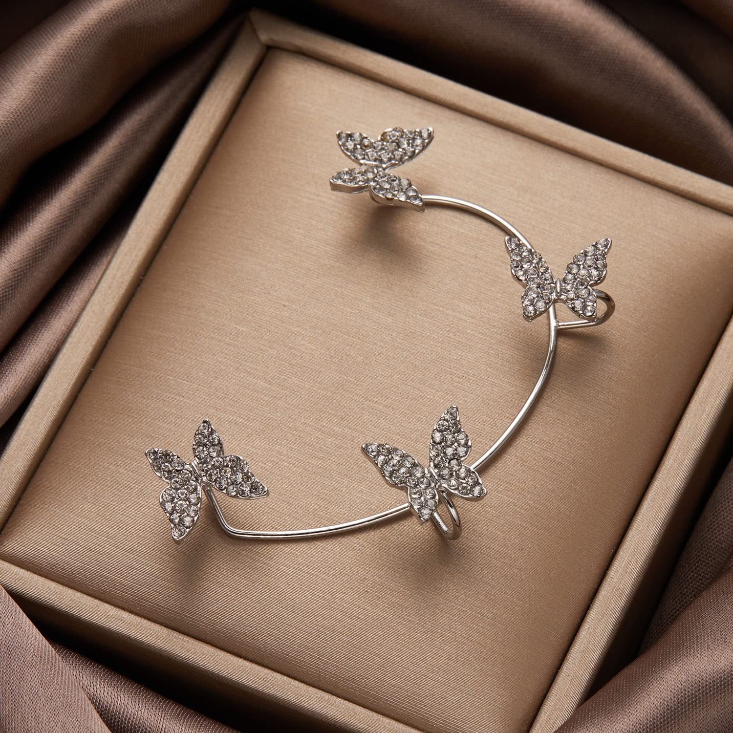 Amazon.co.jp: 女性のファッションラップイヤーカフイヤリング花嫁の
